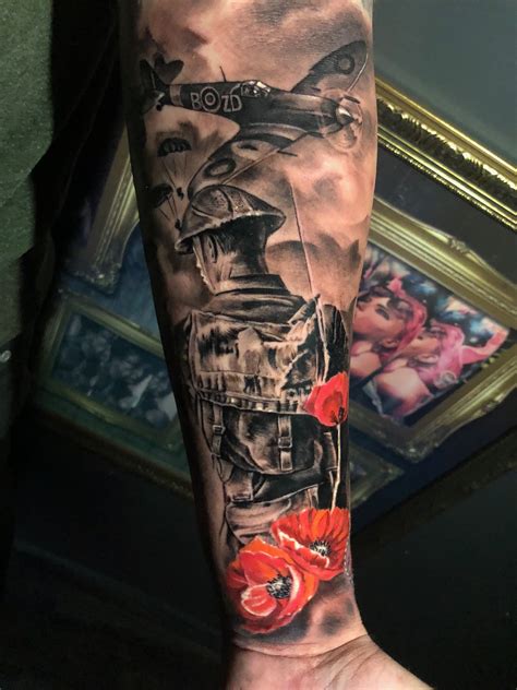 military sleeve tattoo ideas|military forearm tattoos for men.